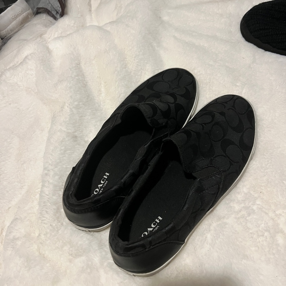 Coach Women's Black Slip-On Shoes